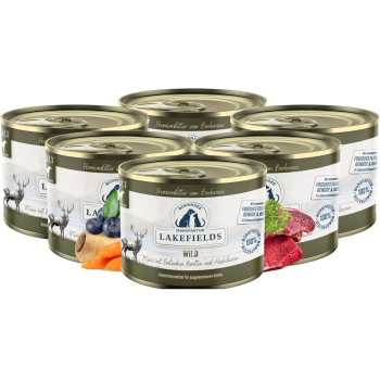 Nassfutter-Menü Wild – Premium Alleinfuttermittel für Hunde mit frischem Wildfleisch, Wurzelgemüse & Kräutern